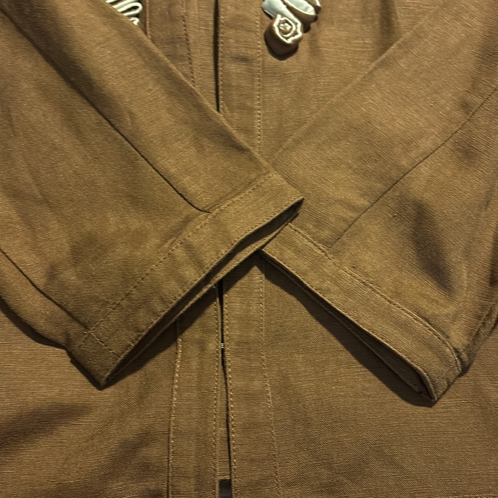 Ruby Rd. Linen Blend Embroidered Light Jacket - Picture 6 of 9